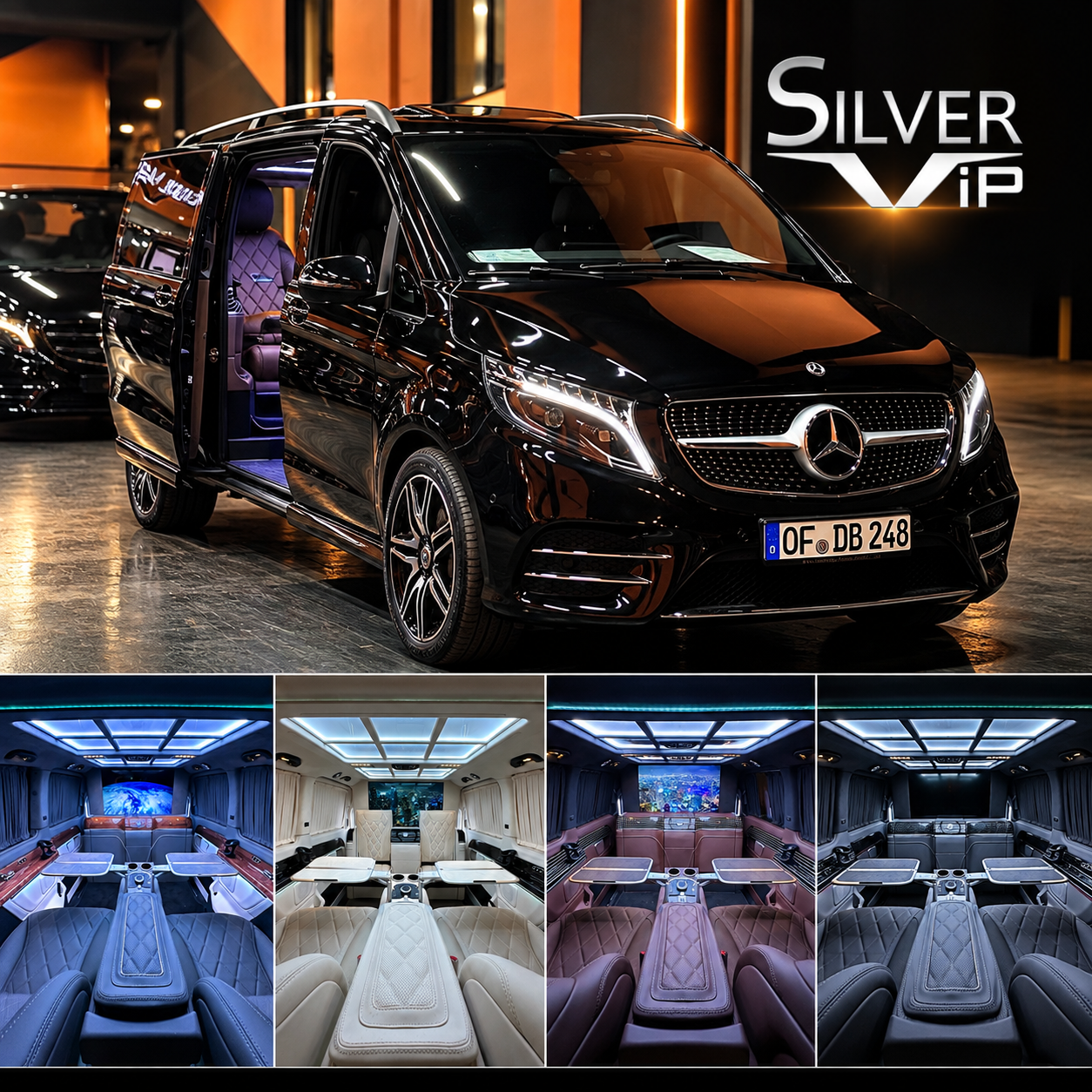 Vier Mercedes VIP-Fahrzeuge für Deutschland | Realisiertes Projekt von Silver VIP Design