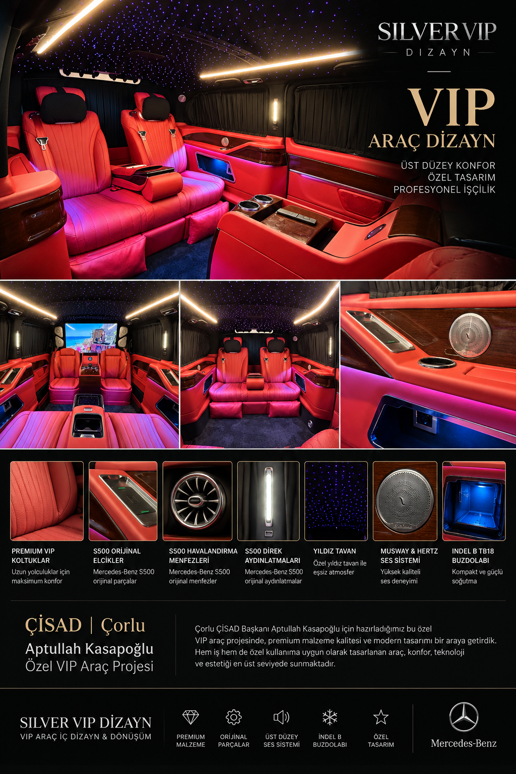 Mercedes Vito VIP Conversion for ÇİSAD President Aptullah Kasapoğlu | Completed Project