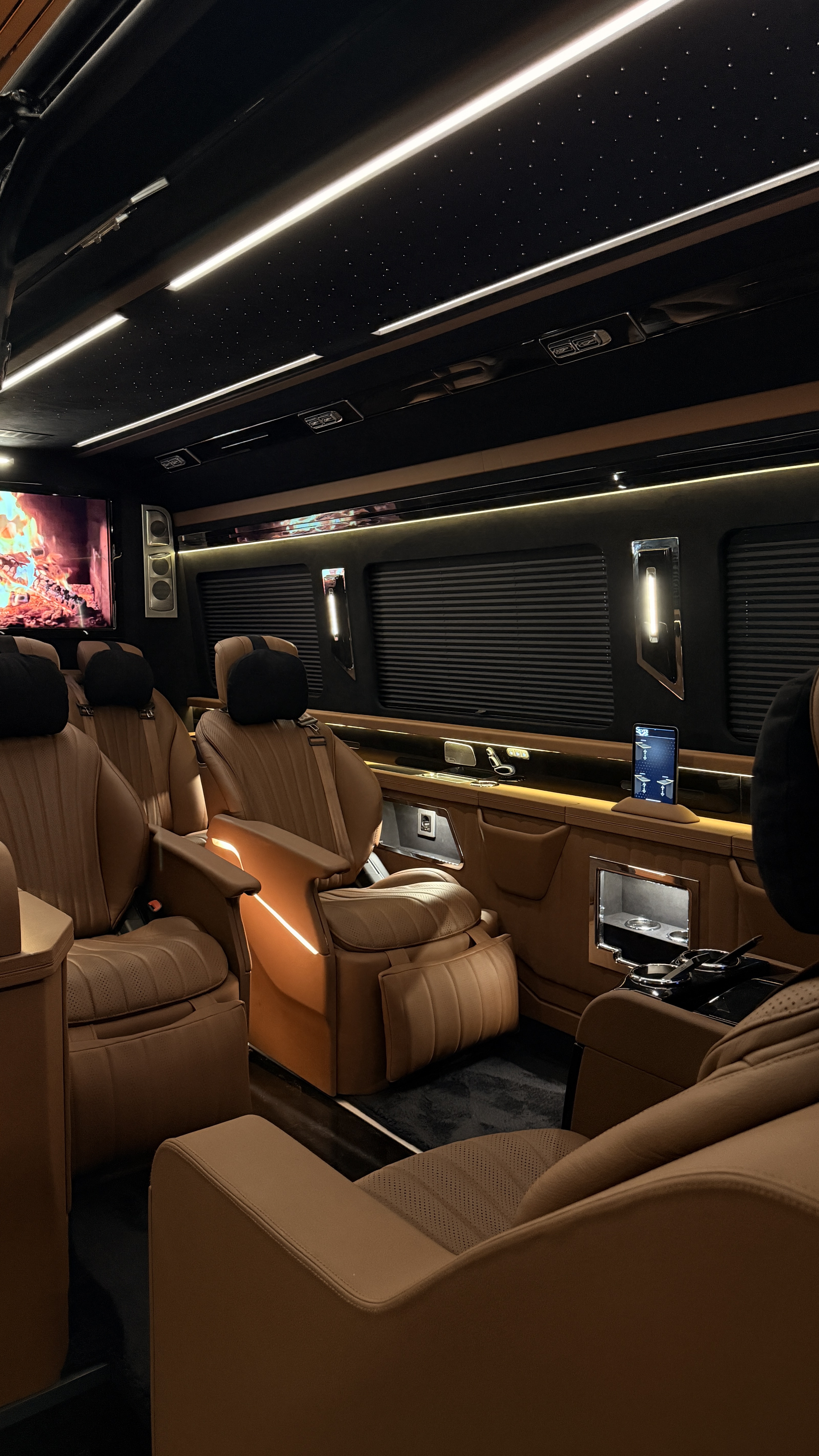 Mercedes Sprinter VIP Conversion UK: How Should Twin 40-Inch Screens Be Integrated Without Losing Passenger Space?