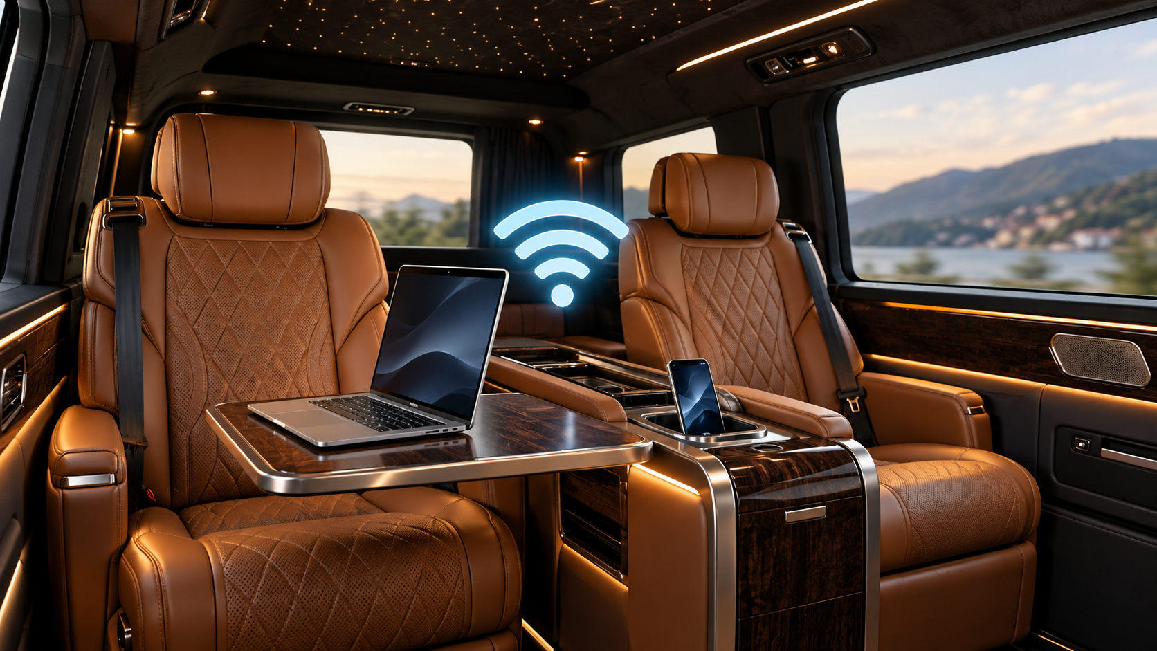 الإنترنت في مرسيدس V-Class VIP: واي فاي للعائلة والضيوف