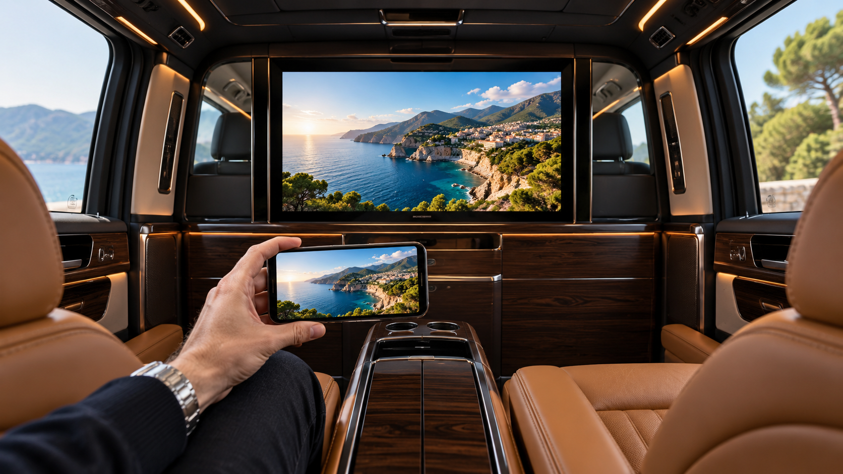 Mercedes V-Class VIP Conversion: Connecting Your Phone to the Rear Screen